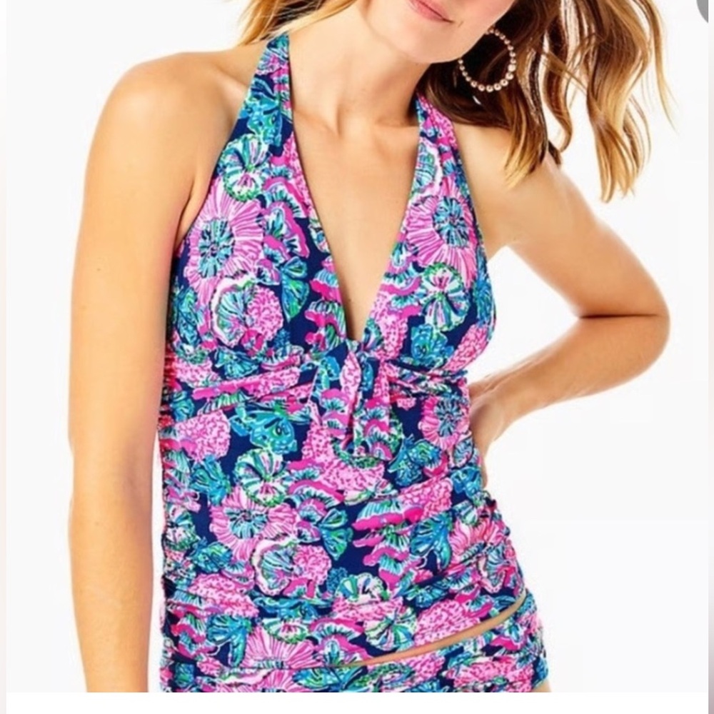 Lilly Pulitzer Scroom With View Armen Tankini top NWOT